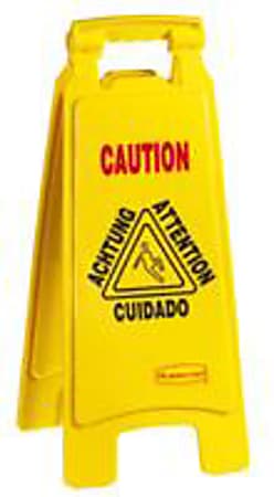 Rubbermaid® Multilingual Wet Floor Sign
