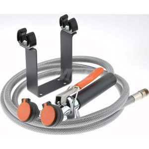 Plumbed Drench Hoses; Mount Type: Wall ; Head Type: Dual Spray Head ; Hose Length: 8.0 ; Standards: ANSI Z358.1-2009