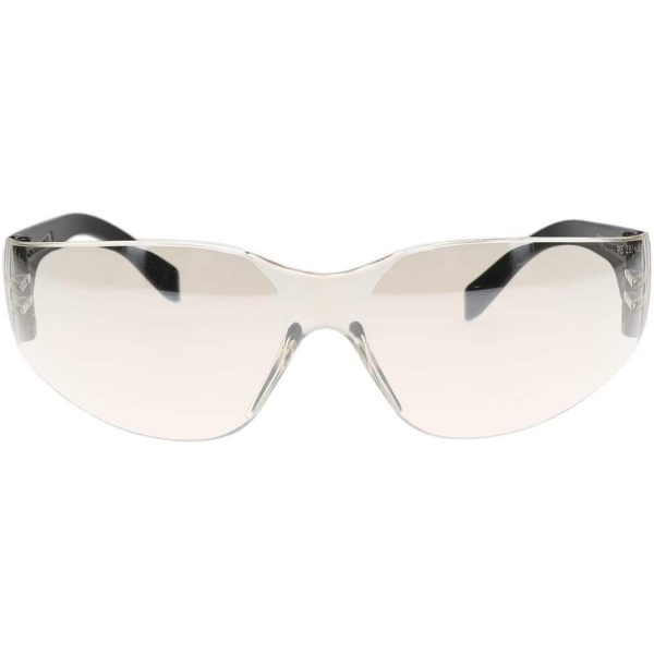 Safety Glass: Scratch-Resistant, Polycarbonate, Silver Lenses, Frameless