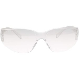 Safety Glass: Scratch-Resistant, Polycarbonate, Clear Lenses, Frameless, UV Protection