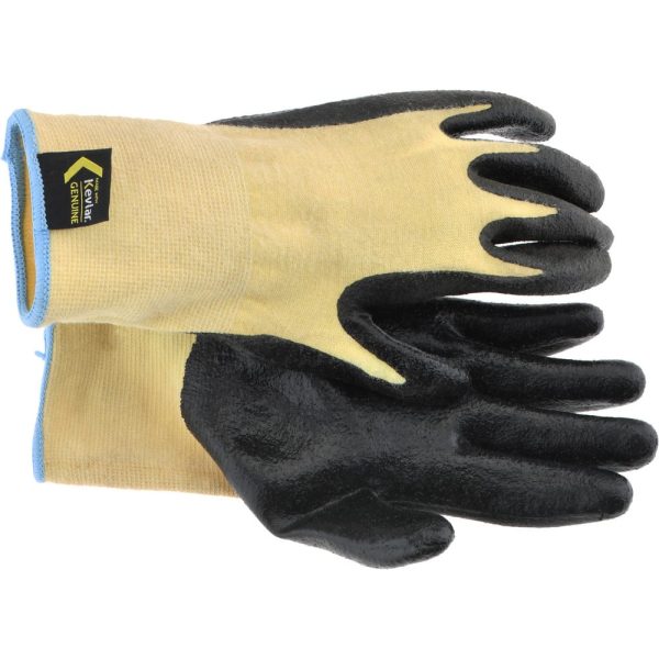 Cut, Puncture & Abrasive-Resistant Gloves: Size 2XL, ANSI Cut A2, ANSI Puncture 1, Nitrile, Kevlar