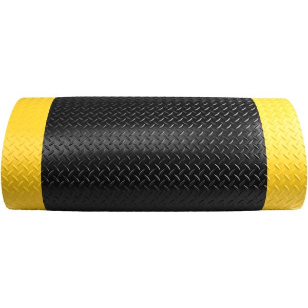 Anti-Fatigue Mat: 7' Long, 3' Wide, 1 Thick, Vinyl, Beveled Edges, Heavy-Duty