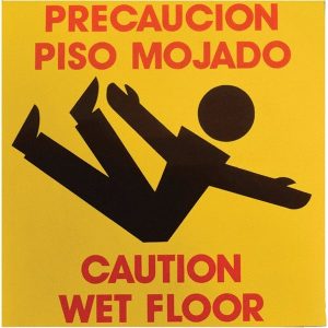 Wet Floor, 12" Wide x 36" High, Polypropylene Cone Floor Sign