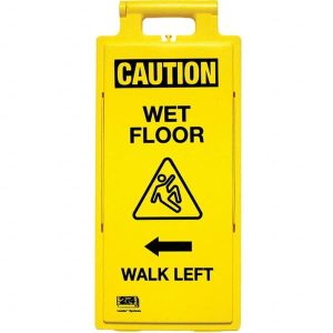 Caution Wet Floor, 11" Wide x 24" High, Polypropylene A-Frame Floor Sign