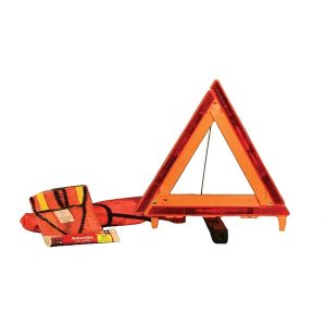 Highway Safety Kits; Includes: Triangle, (2) 30-min. Lightsticks, Orange Safety Vest In Silk Bag