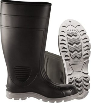 Work Boot: Size 13, 15" High, Polyvinylchloride, Plain Toe