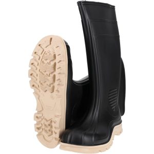 Work Boot: Size 8, 15" High, Polyvinylchloride, Plain Toe