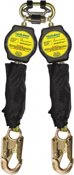 6' Long, 310 Lb Capacity, 2 Leg Locking Swivel Snap Hook Harness Fall Limiter
