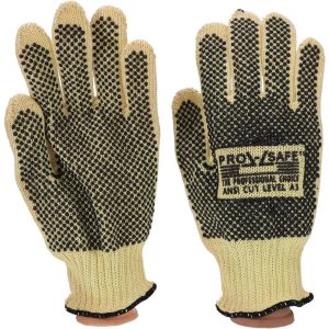 Cut & Abrasion-Resistant Gloves: Size XL, ANSI Cut A3, Polyvinylchloride, Kevlar