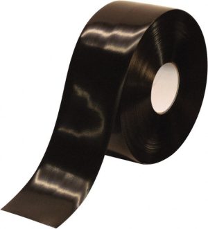 Floor & Aisle Marking Tape: 4" Wide, 100' Long, 50 mil Thick, Polyvinylchloride