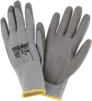 Cut-Resistant Gloves: Size M, ANSI Cut A4, Polyurethane, Dyneema