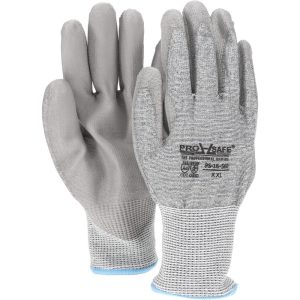 Cut-Resistant Gloves: Size 2X-Large, ANSI Cut A4, Polyurethane, Dyneema