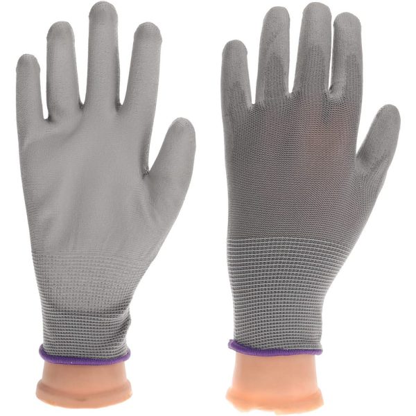 General Purpose Work Gloves: X-Small, Polyurethane Coated, Nylon
