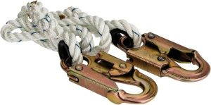 4' Long, 350 Lb Capacity, 1 Leg Locking Snap Hook Harness Lanyard