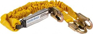 6' Long, 350 Lb Capacity, 2 Leg Locking Snap Hook Harness Shock Absorbing Lanyard