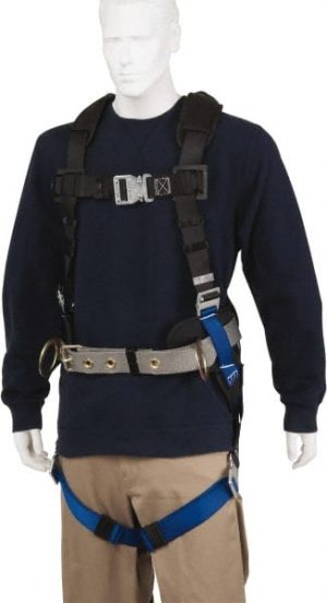 Fall Protection Harnesses: 350 Lb, Construction Style, Size 2X-Large, Polyester