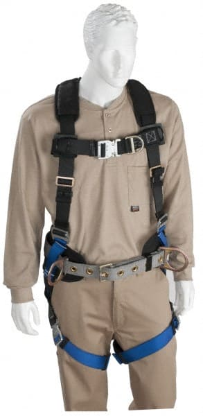 Fall Protection Harnesses: 350 Lb, Construction Style, Size Universal, Polyester
