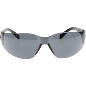 Safety Glass: Anti-Fog & Scratch-Resistant, Polycarbonate, Gray Lenses, Frameless, UV Protection