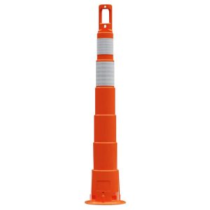 42" High x 8" Wide Reflective Trim Line Channelizer Post