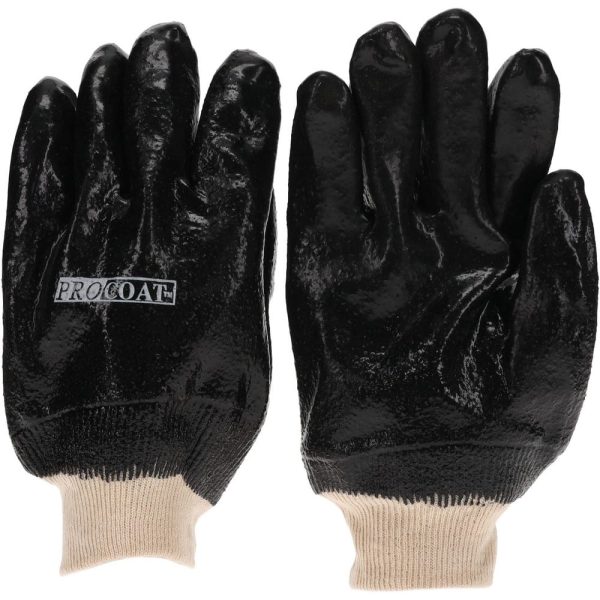 Chemical Resistant Gloves: Large, Polyvinylchloride, Supported
