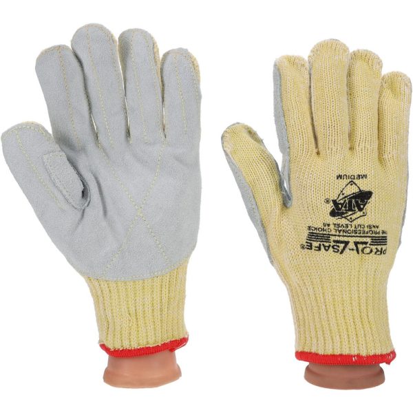 Cut, Puncture & Abrasive-Resistant Gloves: Size M, ANSI Cut A5, ANSI Puncture 3, Kevlar