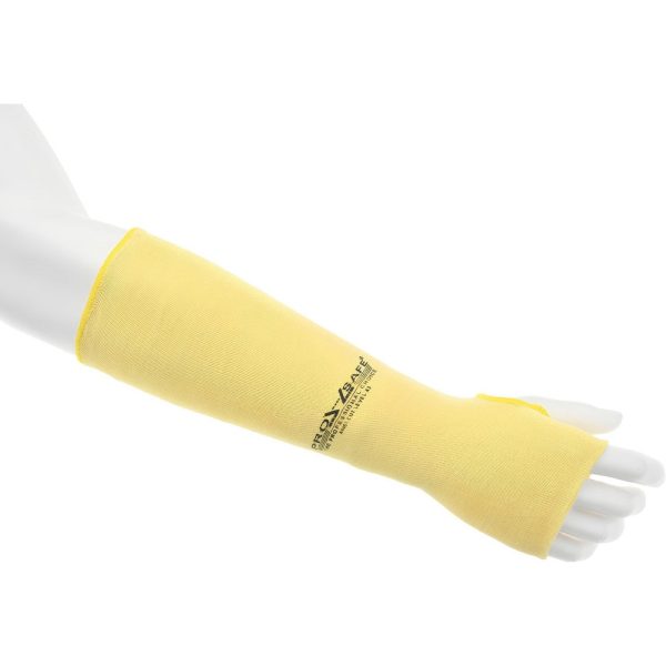 General Purpose Protective Sleeves:  Size Universal,  Kevlar,  Yellow,  ANSI Abrasion N/A