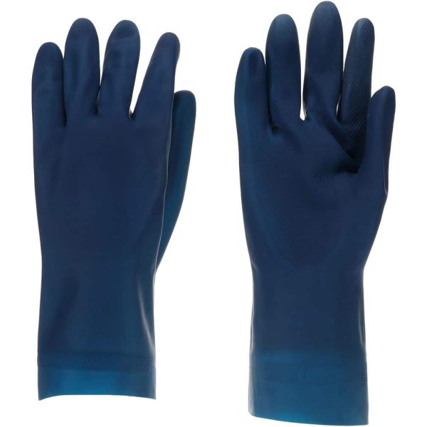 Chemical Resistant Gloves: Large, 18 mil Thick, Latex, Unsupported