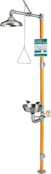 1-1/4" Inlet, 20 GPM shower Flow, Drench shower, Eye & Face Wash Station