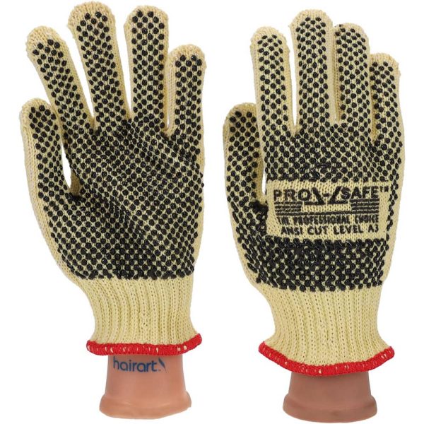 Cut & Abrasion-Resistant Gloves: Size S, ANSI Cut A3, Polyvinylchloride, Kevlar