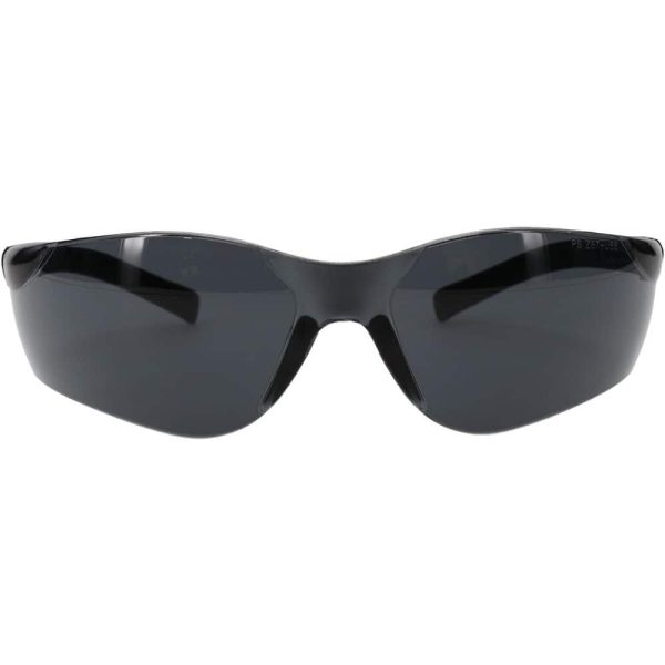 Safety Glass: Scratch-Resistant, Polycarbonate, Gray Lenses, Frameless, UV Protection