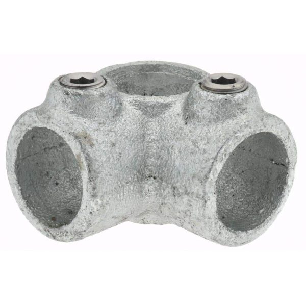 3/4" Pipe, Two Socket Tee, Malleable Iron Tee Pipe Rail Fitting