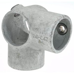 1" Pipe, Two Socket Tee, Malleable Iron Tee Pipe Rail Fitting