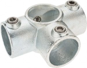 1-1/2" Pipe, Side Outlet Tee, Malleable Iron Tee Pipe Rail Fitting