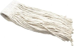 Wet Mop Cut: Clamp Jaw, Large, White Mop, Cotton
