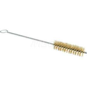 3" Long x 7/8" Diam Brass Twisted Wire Bristle Brush