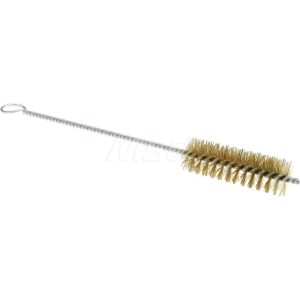 3" Long x 15/16" Diam Brass Twisted Wire Bristle Brush