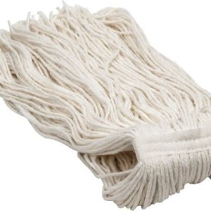 Wet Mop Cut: Clamp Jaw, X-Large, White Mop, Rayon