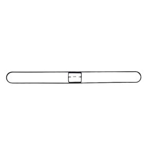 36" Long x 3-1/4" Wide Chrome Plated Steel Dust Mop Frame