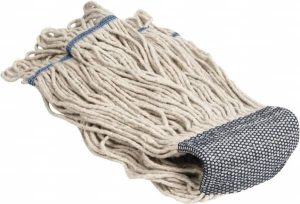 Wet Mop Loop: Clamp Jaw, Small, White Mop, Cotton