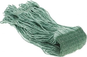 Wet Mop Loop: Clamp Jaw, Large, Green Mop, Blended Fiber