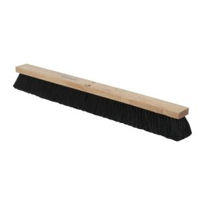 Push Broom: 24" Wide, Polypropylene Bristle