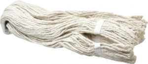 Wet Mop Cut: Clamp Jaw, Small, White Mop, Cotton