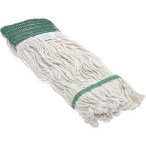 Wet Mop Loop: Clamp Jaw, Medium, White Mop, Cotton