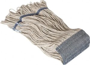 Wet Mop Loop: Clamp Jaw, X-Large, White Mop, Cotton