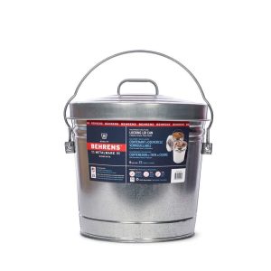 Galvanized Steel Trash Can w/Locking LId: