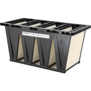 Pleated Air Filter: 12 x 24 x 12", MERV 11, V-Bank Mini-Pleat
