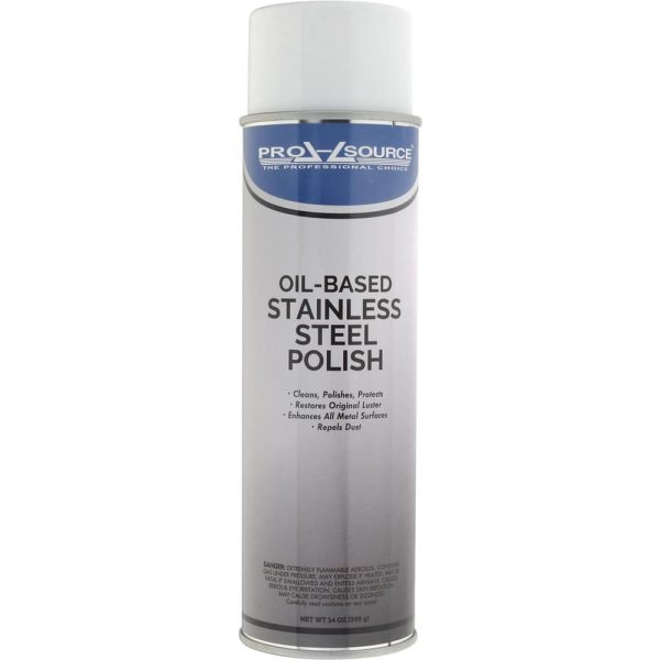 Stainless Steel Cleaner & Polish: Aerosol, 20 fl oz Can, Moderate