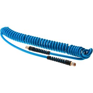 Coiled & Self Storing Hose: 1/4" ID, 15' Long, Male Swivel x Male Swivel