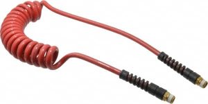 Coiled & Self Storing Hose: 5/16" ID, 10' Long, Male Swivel x Male Swivel