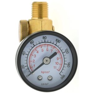 Compressed Air Regulator: 1/4" NPT, 120 Max psi, Dial Air